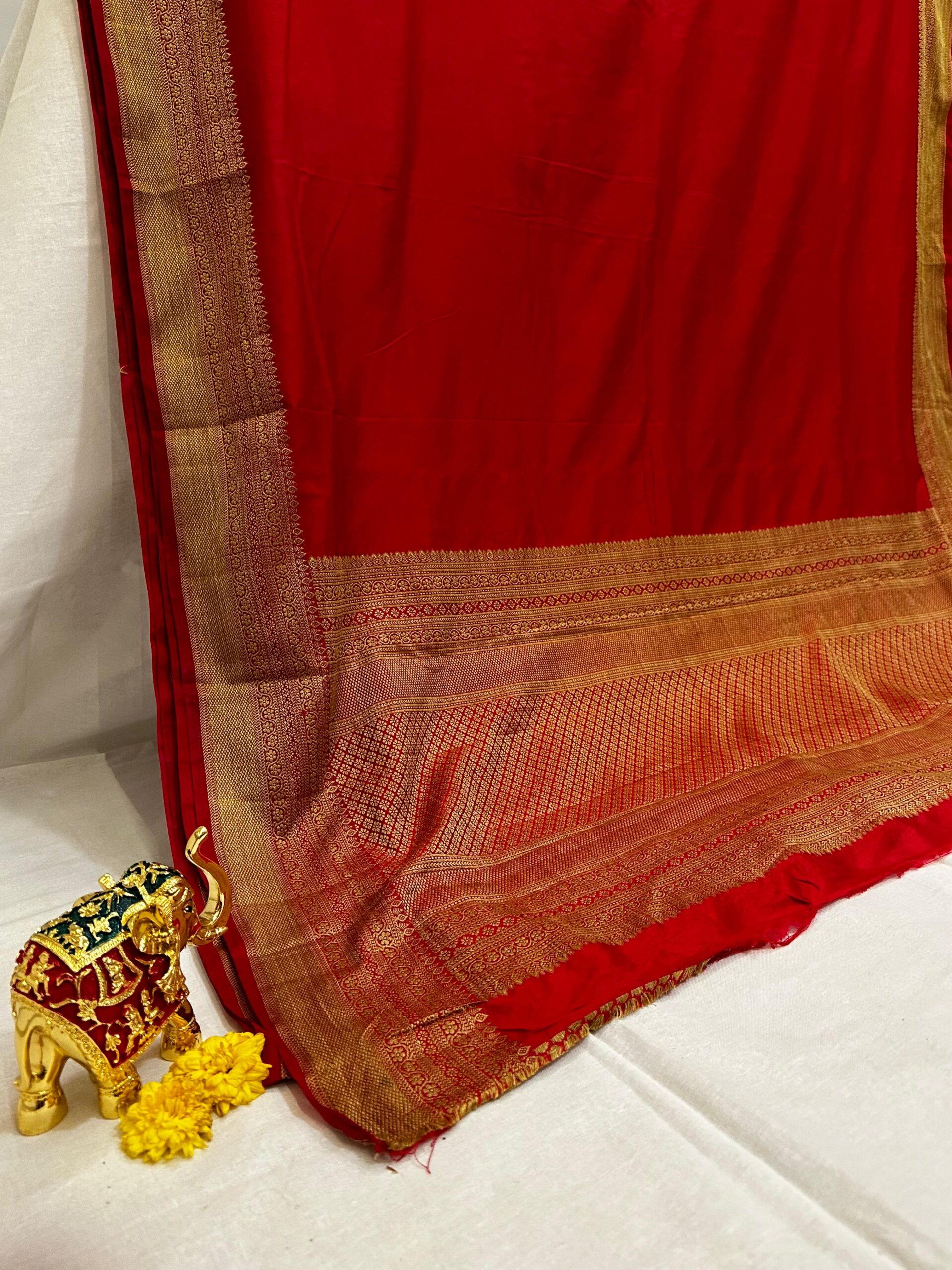 Stylish cotton saree draped elegantly, showcasing its lightweight fabric.